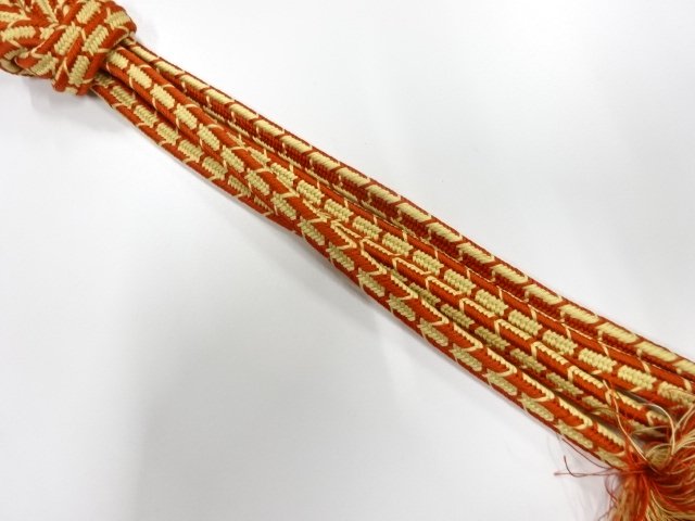 正絹　無形文化財　道明製　手組帯締め